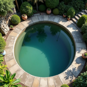 Бетон для чаши пруда на участке