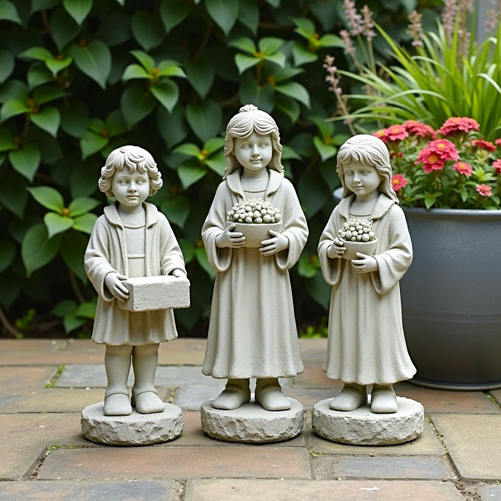 Подставки для садовых фигур из бетона