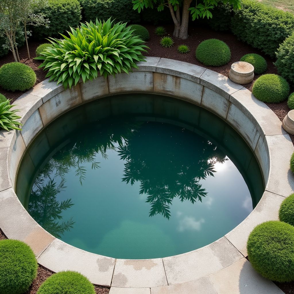 Бетон для чаши пруда на участке