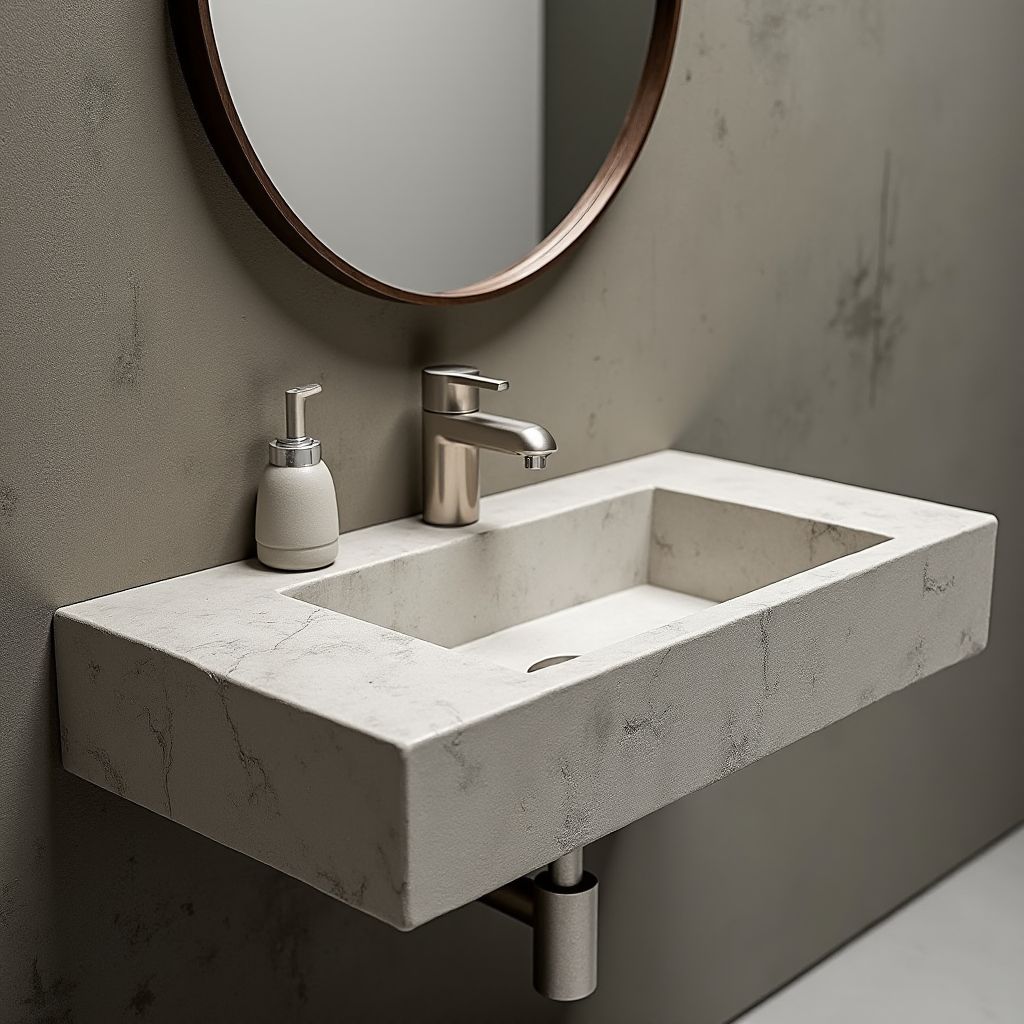 Бетонные раковины или умывальники