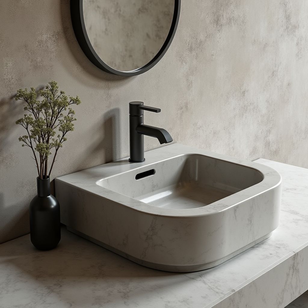 Бетонные раковины или умывальники