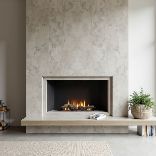 Декоративный бетонный камин