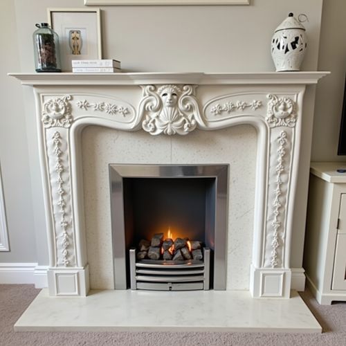 Декоративный бетонный камин